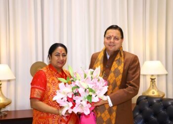 मुख्यमंत्री पुष्कर सिंह धामी ने नई दिल्ली की नवनिर्वाचित मुख्यमंत्री रेखा गुप्ता से की भेंट, बधाई व शुभकामनाएं दी..