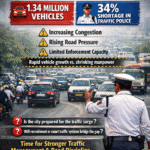 देहरादून में 13.4 लाख वाहन, ट्रैफिक पुलिस में 34% कमी; ‘ट्रैफिक सुनामी’ से निपटने को नागरिक मॉडल का प्रस्ताव