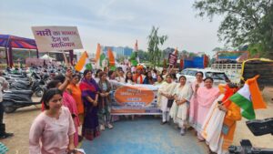 भाजपा ने नारी शक्ति वंदन अधिनियम के लिए जन जागरूकता की दृष्टि से पदयात्रा, स्कूटी रैली एवं मानव श्रृंखला आदि कार्यक्रमों का आयोजन किया