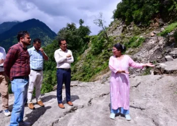 पिंडर घाटी में डीएम ने किया स्थलीय निरीक्षण, आपदा प्रभावित सड़कों के स्थायी समाधान के दिए निर्देश