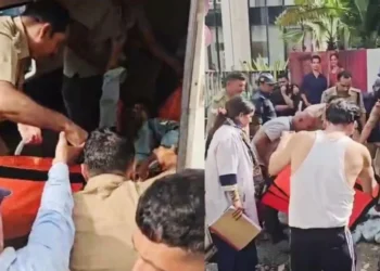 सेंट्रियो मॉल के सामने सर्वे ऑफ इंडिया की दीवार ढही, मलबे में दबकर युवक घायल